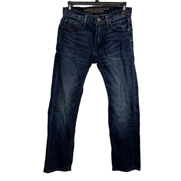 AMERICAN EAGLE SLIM STRAIGHT Core Flex Stretch Dark Wash Men's Jeans sz 26x28 - Picture 1 of 16